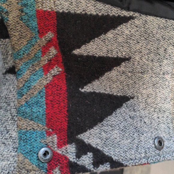 Patterned Hooded Pea Coat - Picture 8 of 8